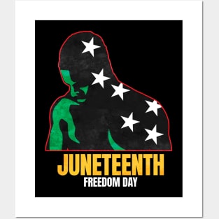 Afro American Male With Stras Freedom Day Juneteenth Posters and Art